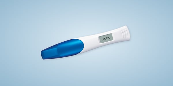 pregnancy test, but instead of "pregnant" for the results, it says "adhd"