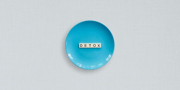ADHD dopamine detox cover image showing the word "detox" on a clean blue plate
