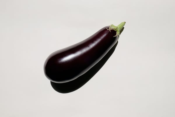 eggplant with white background