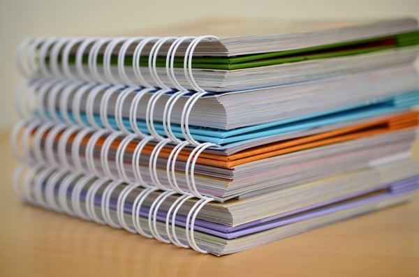 stack of planners