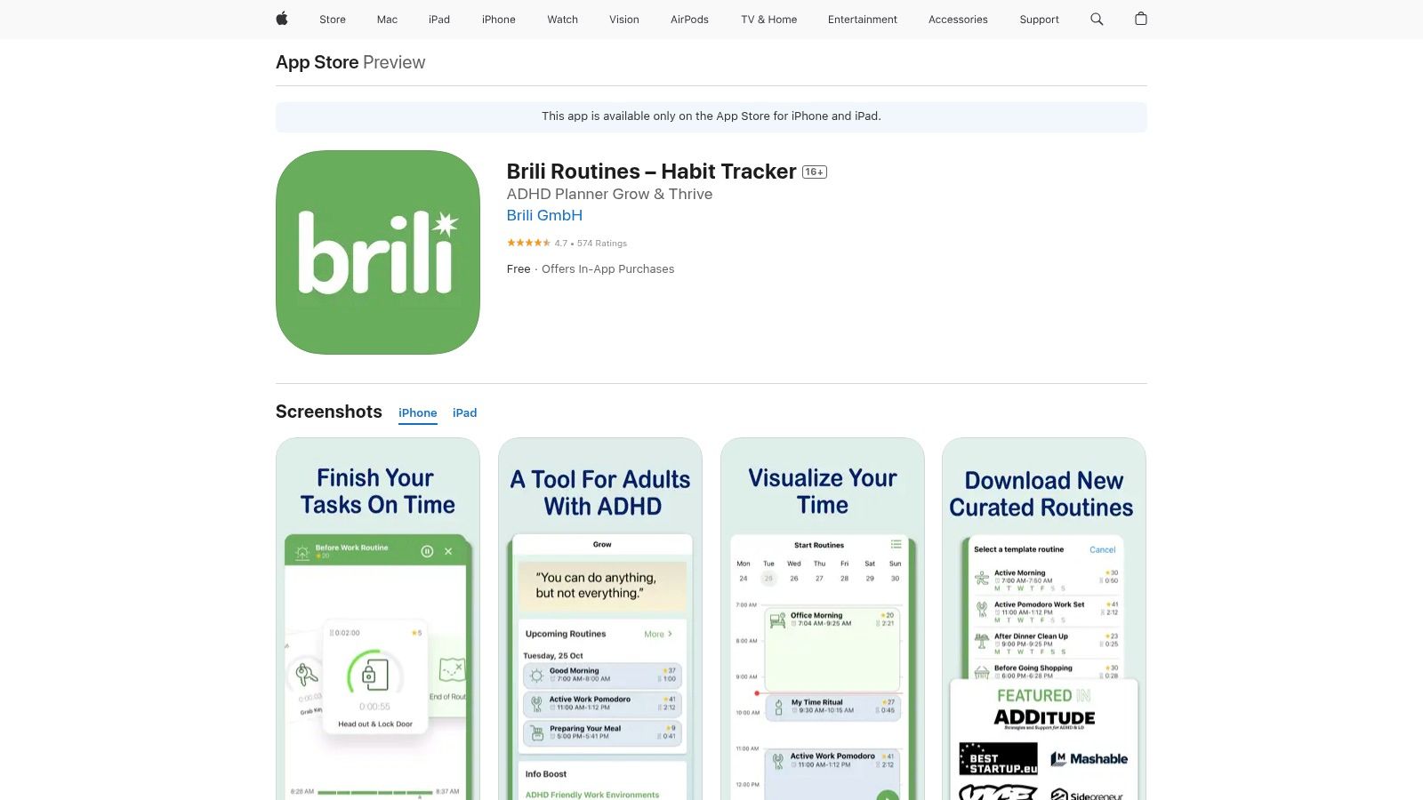 Brili Routines