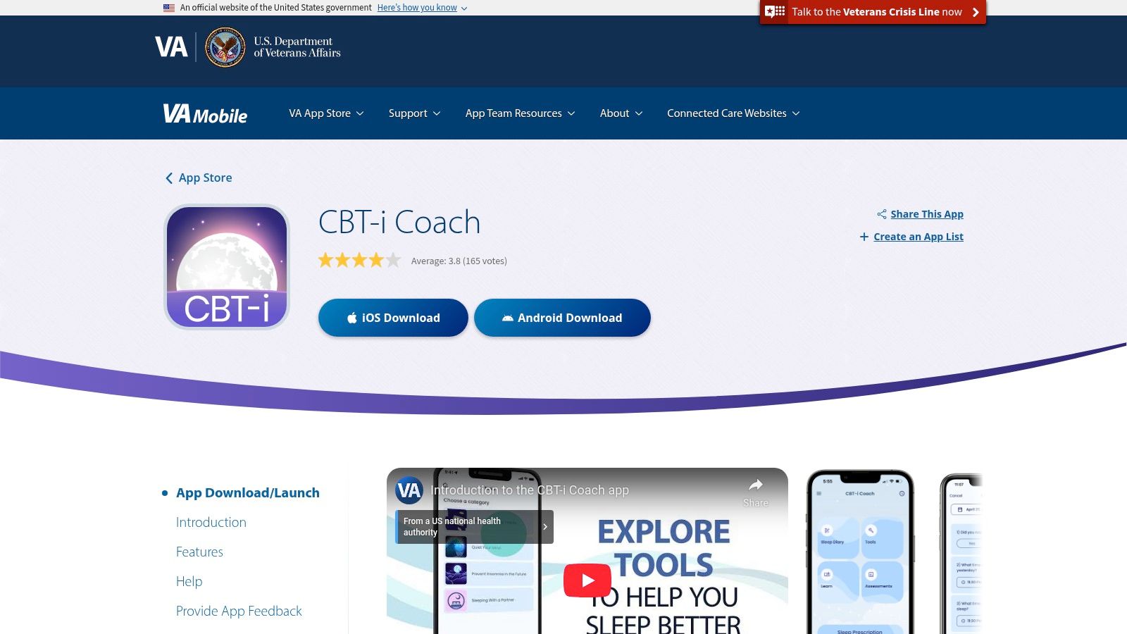 CBT-i Coach (U.S. Department of Veterans Affairs)