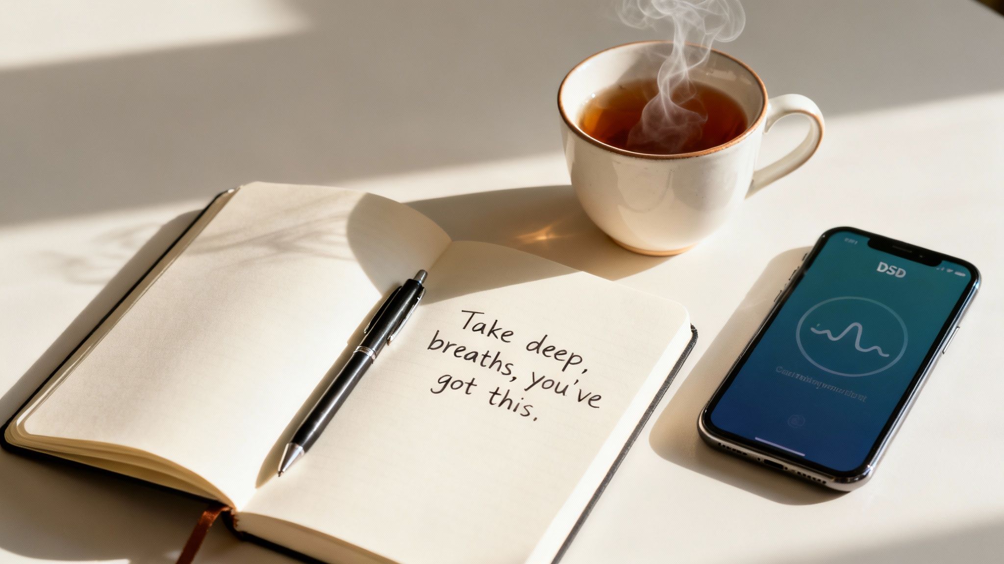 A collection of tools neatly arranged, symbolizing the practical strategies for managing rejection sensitive dysphoria.